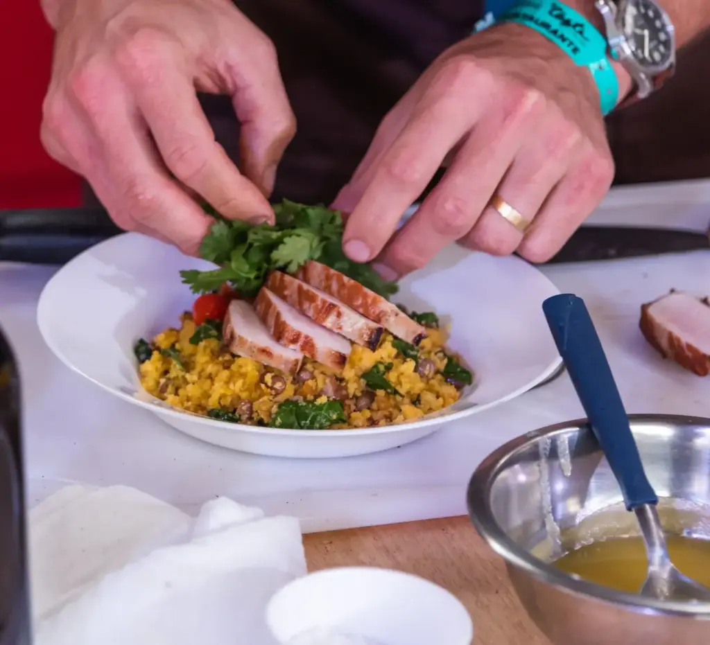 Carne de sol de porco e cuzcuz sertanejo